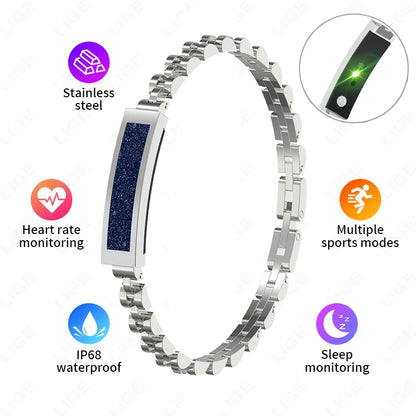 Fashion Smartwatch for Couple GPS Sport Fitness Bracelet Band Heart Rate Sleep Monitor Smart Wristband IP68 Waterproof Pedometer