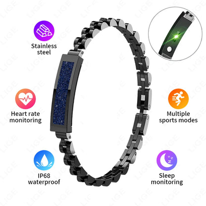 Fashion Smartwatch for Couple GPS Sport Fitness Bracelet Band Heart Rate Sleep Monitor Smart Wristband IP68 Waterproof Pedometer